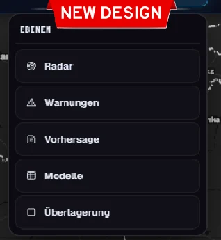 Das neue Ebenenmenü mit den fünf Gruppen